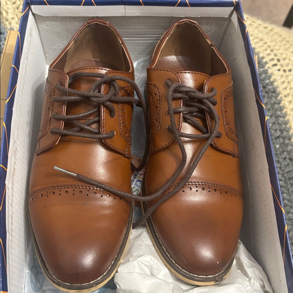 Stacy Adams Kids Brown Dress Shoes